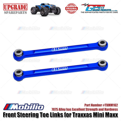 GPM Part #TXMM162 7075 Alloy Front Steering Toe Links for RC Traxxas Mini Maxx / Mini XRT