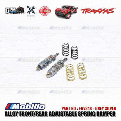 GPM Part #ERV348 Alloy Front/Rear Adjustable Spring Dampers for Traxxas 1:16 Mini E-REVO - 2Pcs