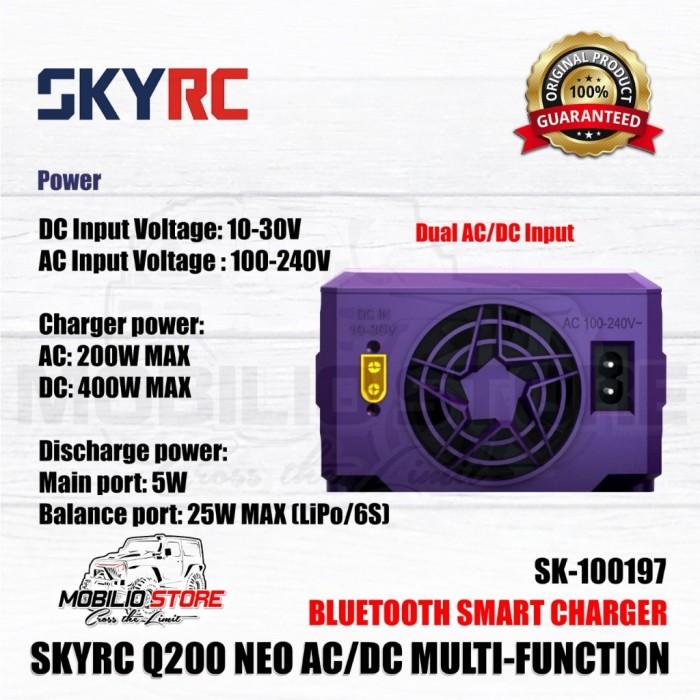 Pengisi Daya Pintar Bluetooth Multi-Fungsi AC/DC Skyrc Q200 Neo SK10019701