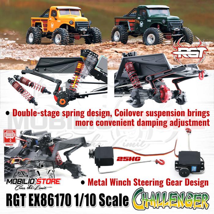 RGT EX86170 Challenger 1/10 Skala 2.4G 2-Kecepatan FWD/4WD Mobil RC Crawler