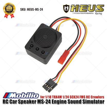 MEUS Racing RC Car Speaker MS-24 Simulator Suara Mesin MEUS-MS-24 untuk 1/18 TRX4M 1/24 SCX24 FMS RC Crawlers