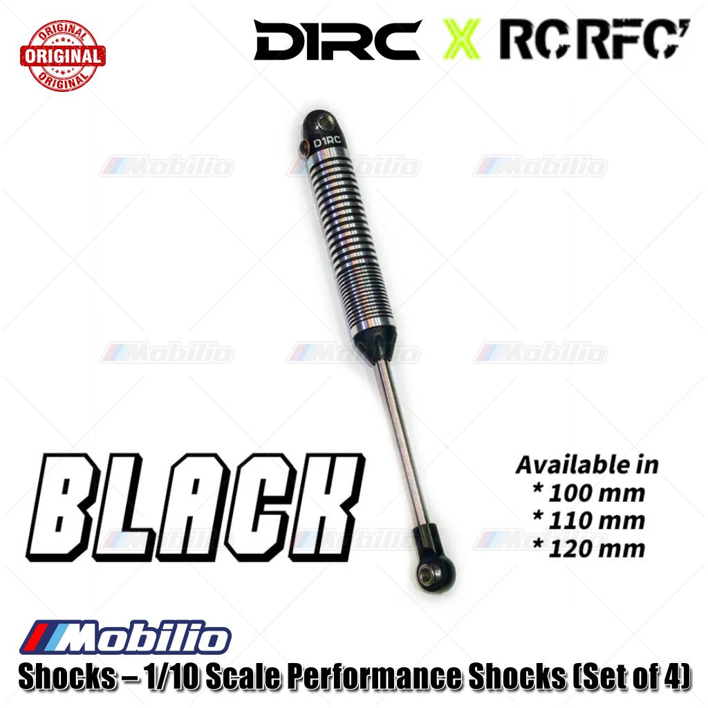 D1RC X RCRFC Shocks - Shock Performa Skala 1/10 (Set isi 4) untuk RC Crawler, Scaler, dan Bangun Kompetisi