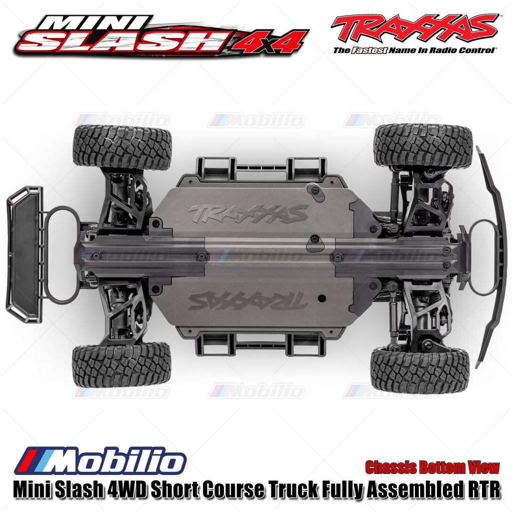 Traxxas 108164-1 Mini Slash 4WD Short Course Truck Rakitan Lengkap RTR Body Tanpa Klip Sistem Tenaga Brushless TQ 2.4GHz BL-2S