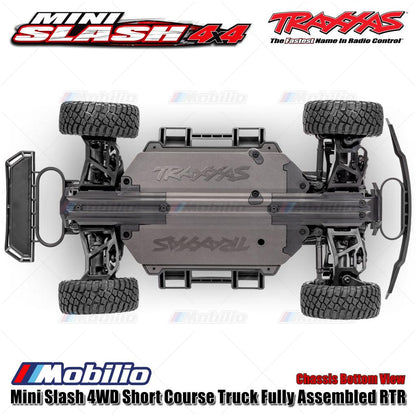 Traxxas 108164-1 Mini Slash 4WD Short Course Truck Rakitan Lengkap RTR Body Tanpa Klip Sistem Tenaga Brushless TQ 2.4GHz BL-2S