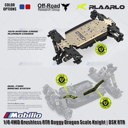 Rlaarlo Dragon Scale Knight | DSK 1/8 Scale 4WD Brushless RC Buggy RTR