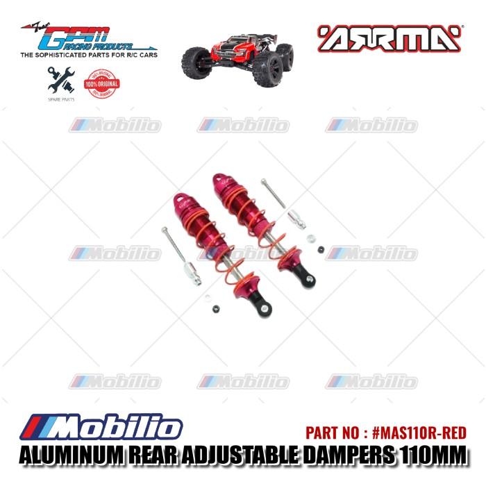 GPM Part #MAS110R Aluminum Rear Adjustable Dampers 110mm RC Upgrade Arrma 6S Kraton Tailon Typhon Senton