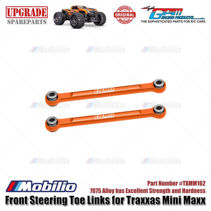 GPM Part #TXMM162 7075 Alloy Front Steering Toe Links for RC Traxxas Mini Maxx / Mini XRT