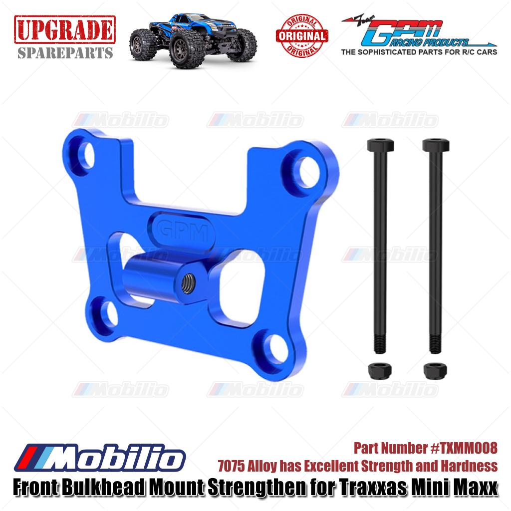 GPM Part #TXMM008 7075 Alloy Front Bulkhead Mount Strengthen for RC Traxxas Mini Maxx