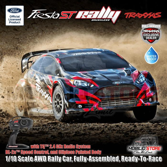 Traxxas 74154-4 Ford Fiesta ST Rally BL-2s Brushless 1/10 AWD Mobil Balap RTR dengan Sistem BL-2s dan Kualitas Terbaik - Control