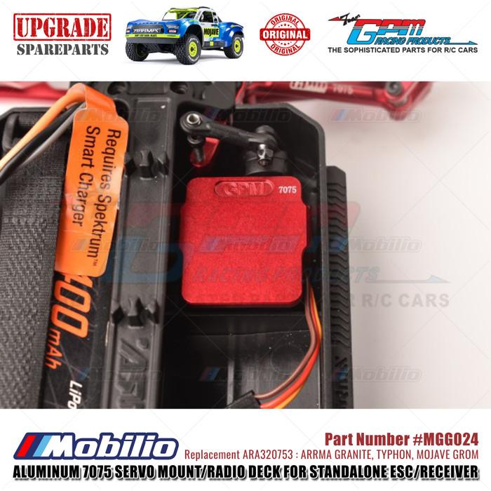 GPM Part #MGG024 Servo Mount/Radio Deck for Standalone ESC/Receiver #ARA320753 Arrma Granite Typhon Mojave Grom Mega
