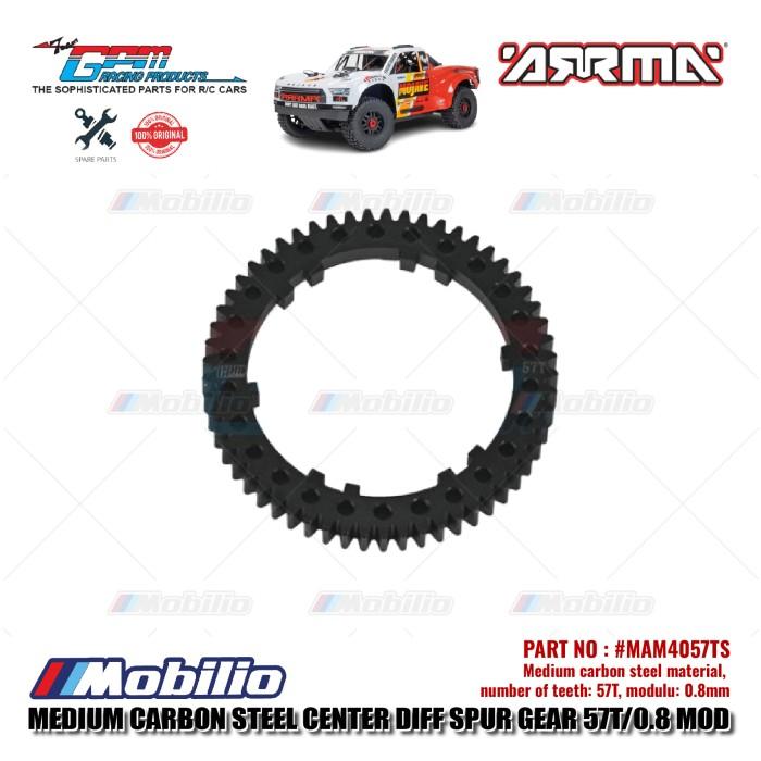 GPM Part #MAM4057TS Medium Carbon Steel Center Differential Spur Gear 57T/0.8 Mod Arrma Mojave 4X4 4S BLX Desert Truck