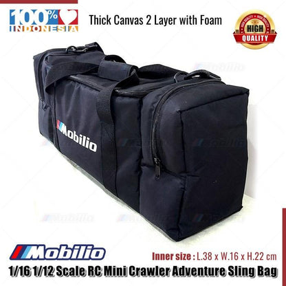 Tas Selempang Mini Crawler RC Skala 1/16 1/12 Petualangan Kanvas Kualitas Tinggi Bagian Dalam 38x16x22cm