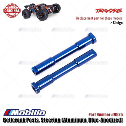 Traxxas Part #9525 Bellcrank Posts Steering Aluminum Blue-Anodized RC Sledge 1/8 Scale Off-Road