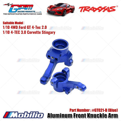 GPM Part #GT021 Aluminum Front Knuckle Arm for 1/10 Traxxas Ford GT 4-Tec 2.0 83056-4 / 4-Tec 3.0 93054-4 Upgrade Parts
