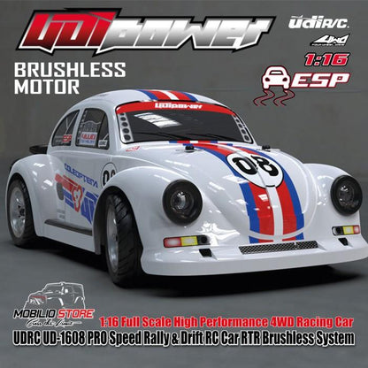 UDIR/C UD-1608 PRO Beetle Speed Rally & Drift RC RTR Brushless System