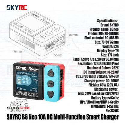 SKYRC B6 Neo 10A DC Multi Function Smart Charger Original Charge