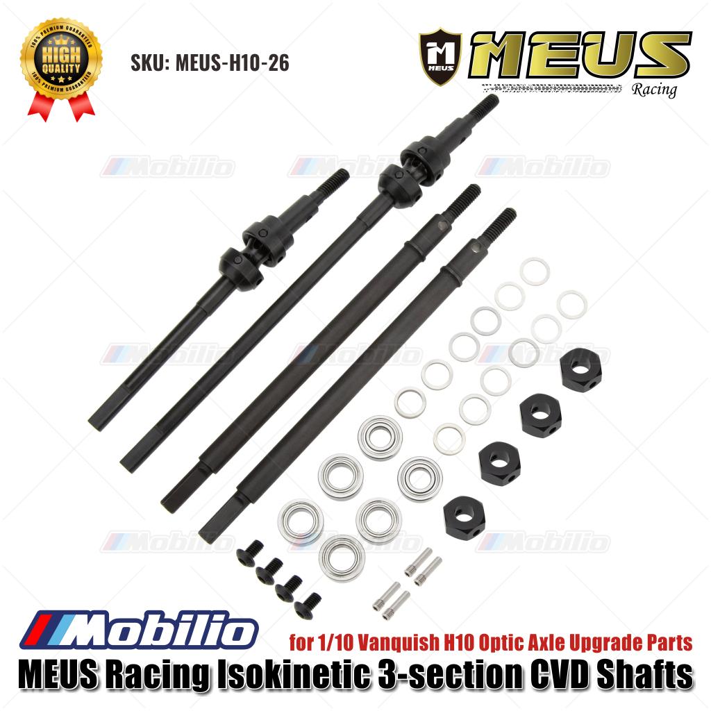 Poros CVD Isokinetik 3-bagian MEUS Racing MEUS-H10-26 untuk Suku Cadang Peningkatan As Optik Vanquish H10 1/10