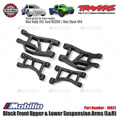 Traxxas Part #10831 Black/Blue Front Upper & Lower Suspension Arms (L&R)