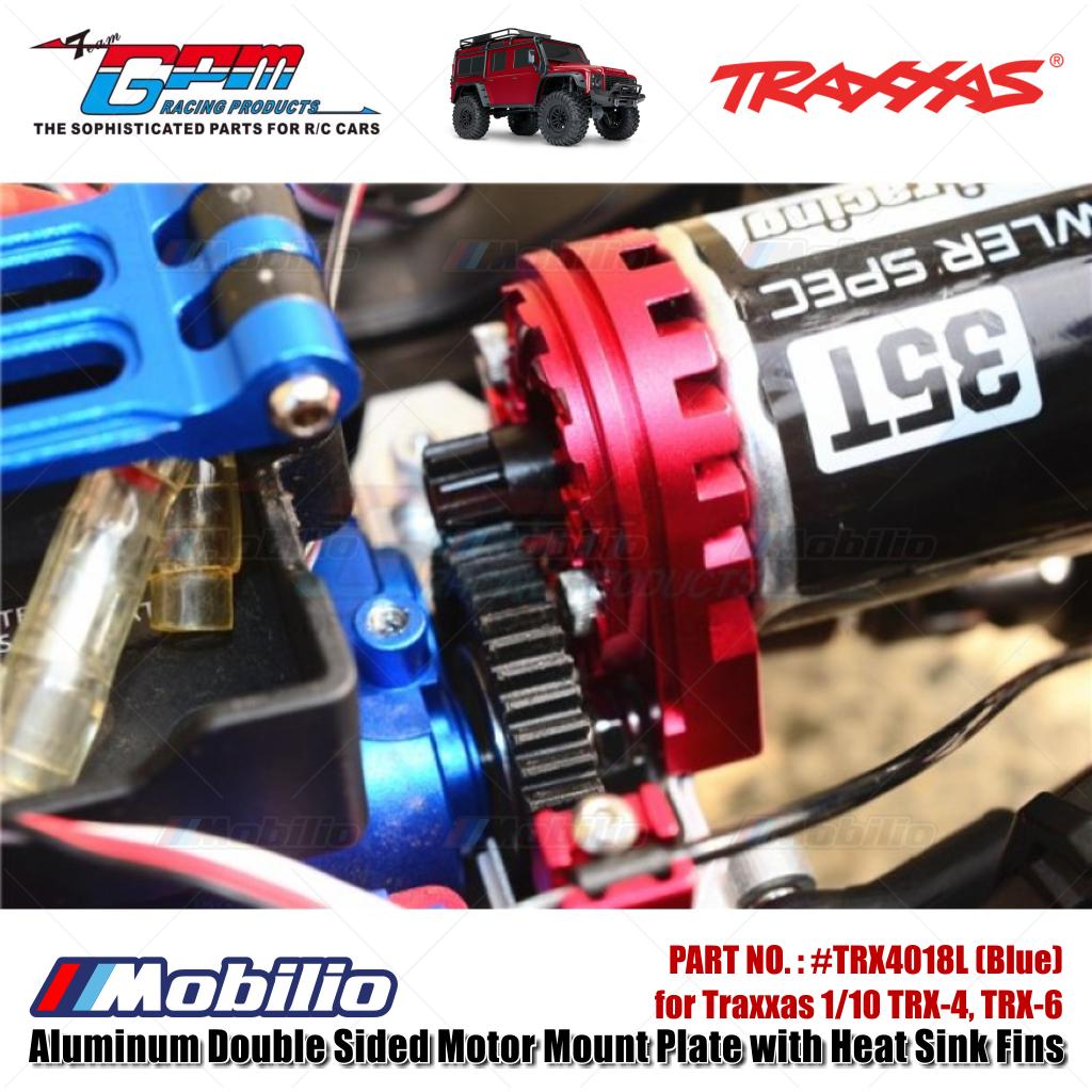GPM Part #TRX4018L Aluminum Double Sided Motor Mount Plate with Heat Sink Fins for Traxxas 1/10 TRX-4 TRX-6