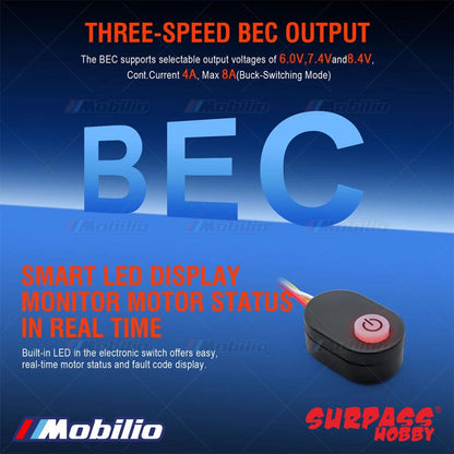 Surpass Hobby Gecko 3660 Fusion FOC 1800KV Motor + 40A ESC All-in-One Waterproof for 1/10 RC Crawler Car Trucks Model