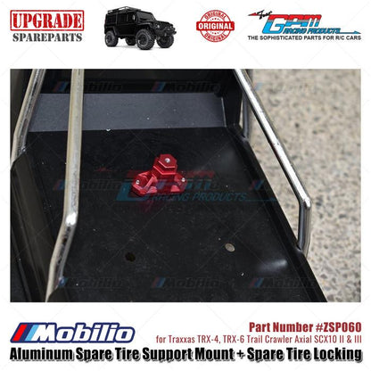 GPM Part #ZSP060 Aluminum Spare Tire Support Mount and Spare Tire Locking for 1/10 Crawlers RC Traxxas TRX4 Axial SCX10