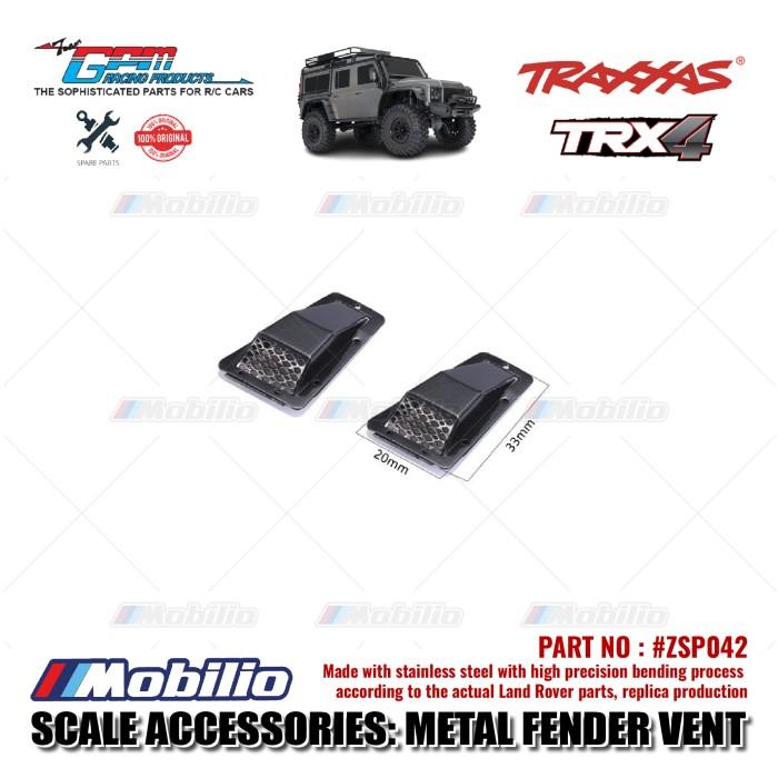 GPM Part #ZSP042 Metal Fender Vent (Style A) for Traxxas TRX-4 Defender RC4WD D90 / D110 Crawler Adventure
