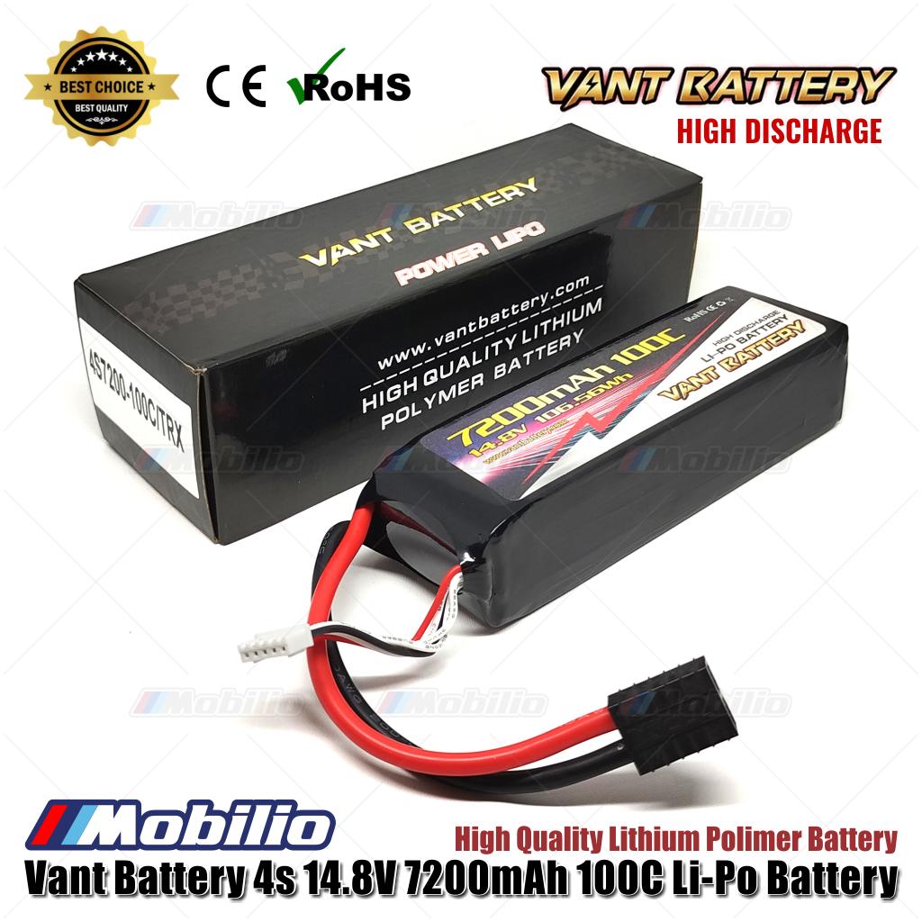 Baterai Vant 4S 14,8V 7200 mAh 100C Litium Polimer Soft Case