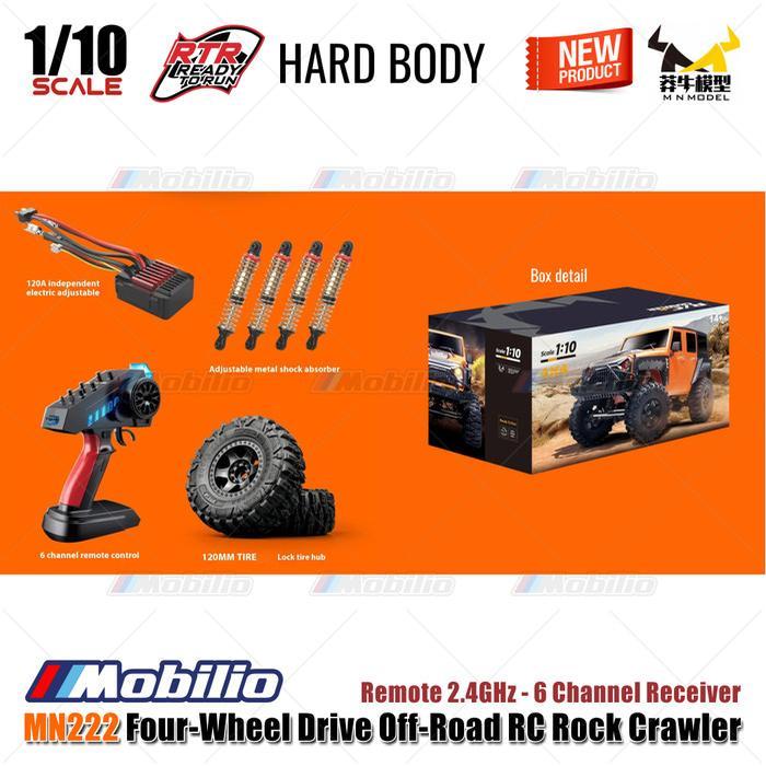 MN222 Four-Wheel Drive Off-Road RC Rock Crawler 1/10 Scale RTR Hard Body MN 222