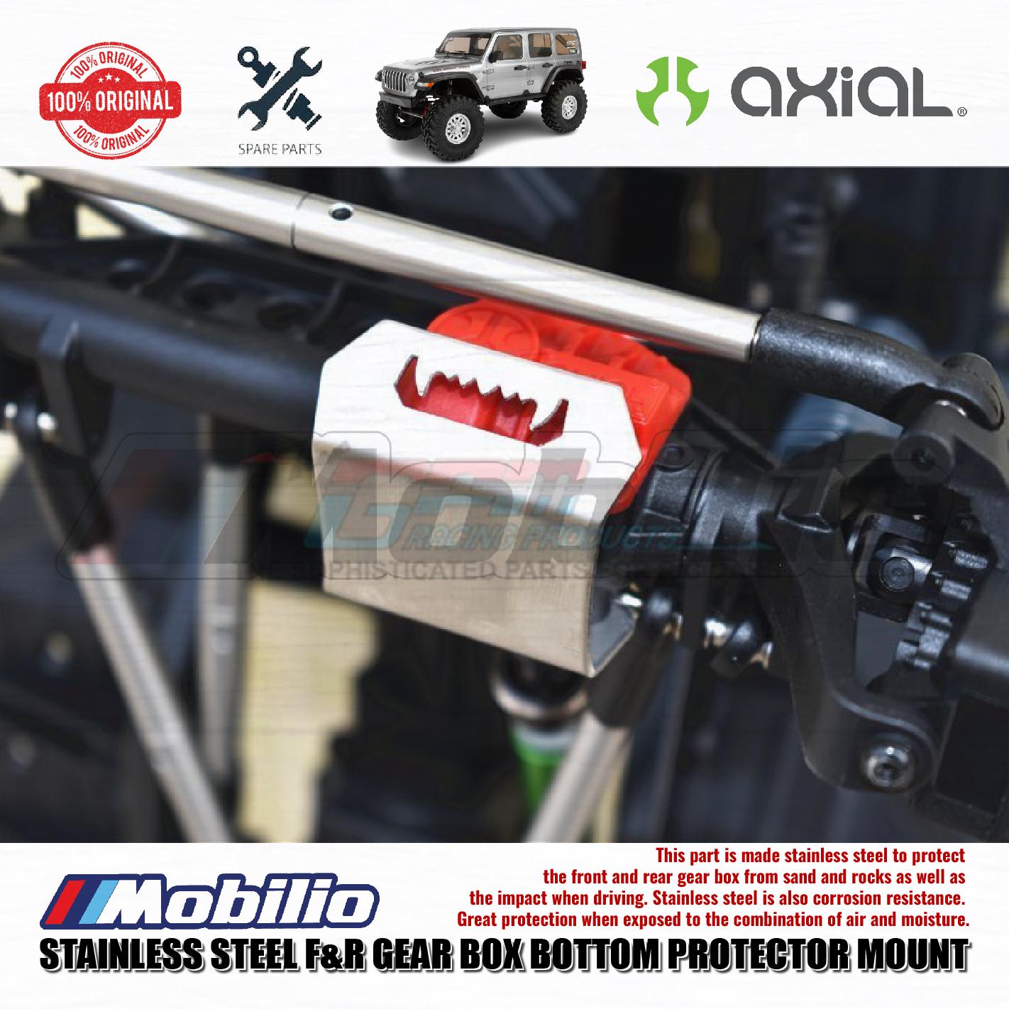 GPM Part #SCX3333X Stainless Steel Front Rear Gear Axles Bottom Protector Mount 2pcs Axial SCX10 III Wrangler