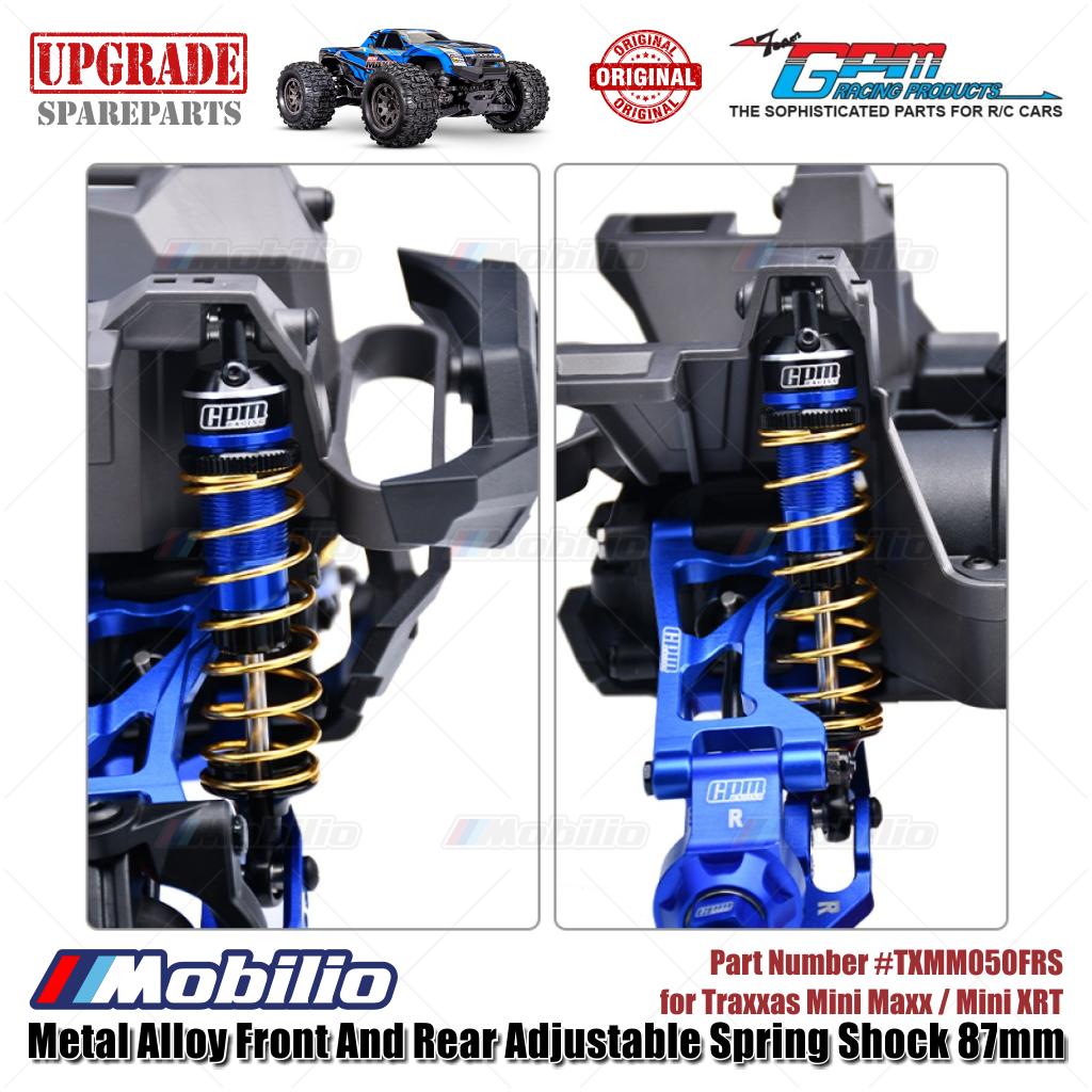 GPM Part #TXMM087FR Alloy Front and Rear Adjustable Spring Shock 87mm for RC Traxxas Mini Maxx / Mini XRT