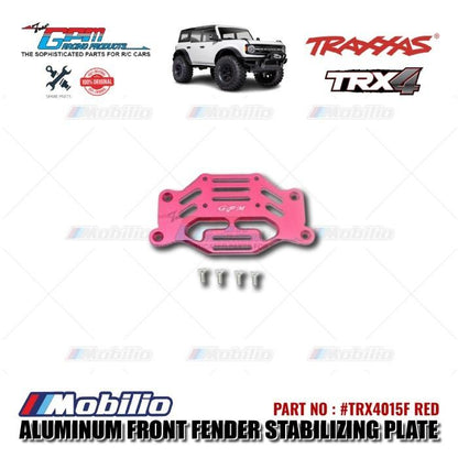 GPM Part #TRX4015F Aluminum Front Fender Stabilizing Plate Traxxas TRX-4 Ford Bronco