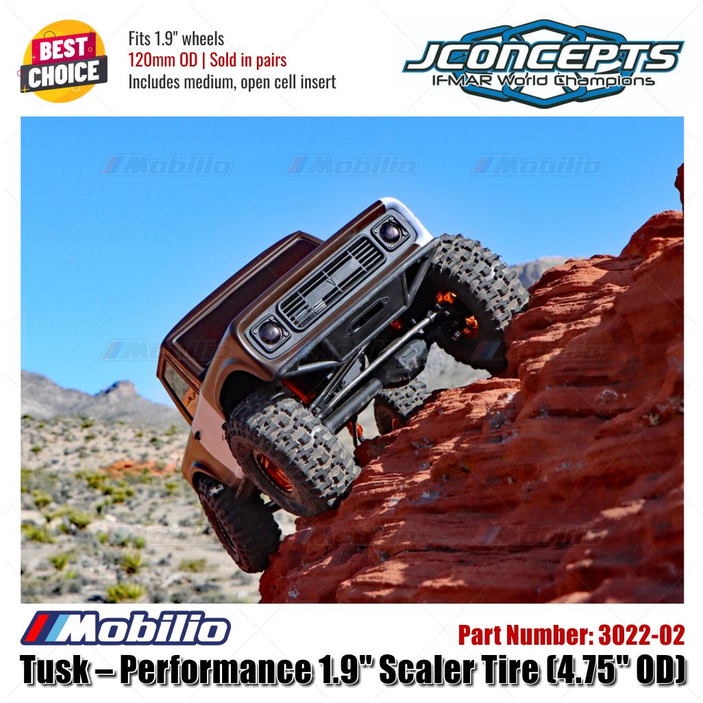 JConcepts #3022-02 Tusk — Performance 1.9" Scaler Tire (4.75" OD) Fits 1.9" Wheels