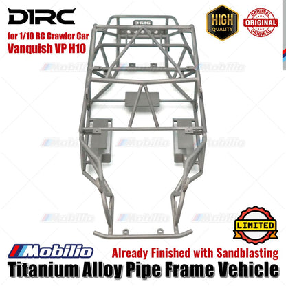D1RC Upgrade Rangka Pipa Paduan Titanium untuk Kendaraan RC Crawler 1/10 Vanquish VP H10 dengan Sandblasting