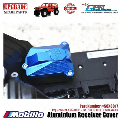 GPM Part #SCX3017 Aluminium Receiver Cover Upgrade Axial SCX10 III Jeep Wrangler AXI231018 Replacement