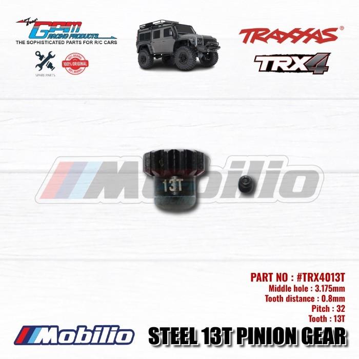 GPM Part Steel Pinion Gear 32P 9/10/11/12/14T Stronger and Durable for Traxxas TRX-4 TRX-6 1/10 Scale