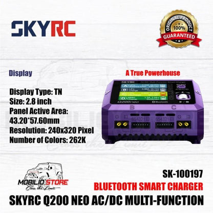 Pengisi Daya Pintar Bluetooth Multi-Fungsi AC/DC Skyrc Q200 Neo SK10019701