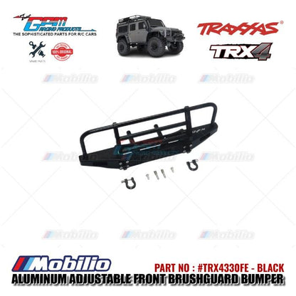 GPM Part #TRX4330FE Aluminum Adjustable Front Brushguard Bumper Traxxas TRX-4 Defender Trail Crawler