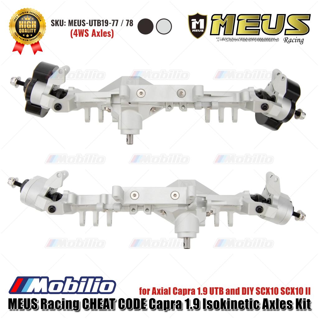 MEUS Racing CHEAT CODE Capra 1.9 Isokinetic Axles Kit 4WS MEUS-UTB19-77 / 78 untuk Axial Capra 1.9 UTB dan DIY SCX10 SCX10 II