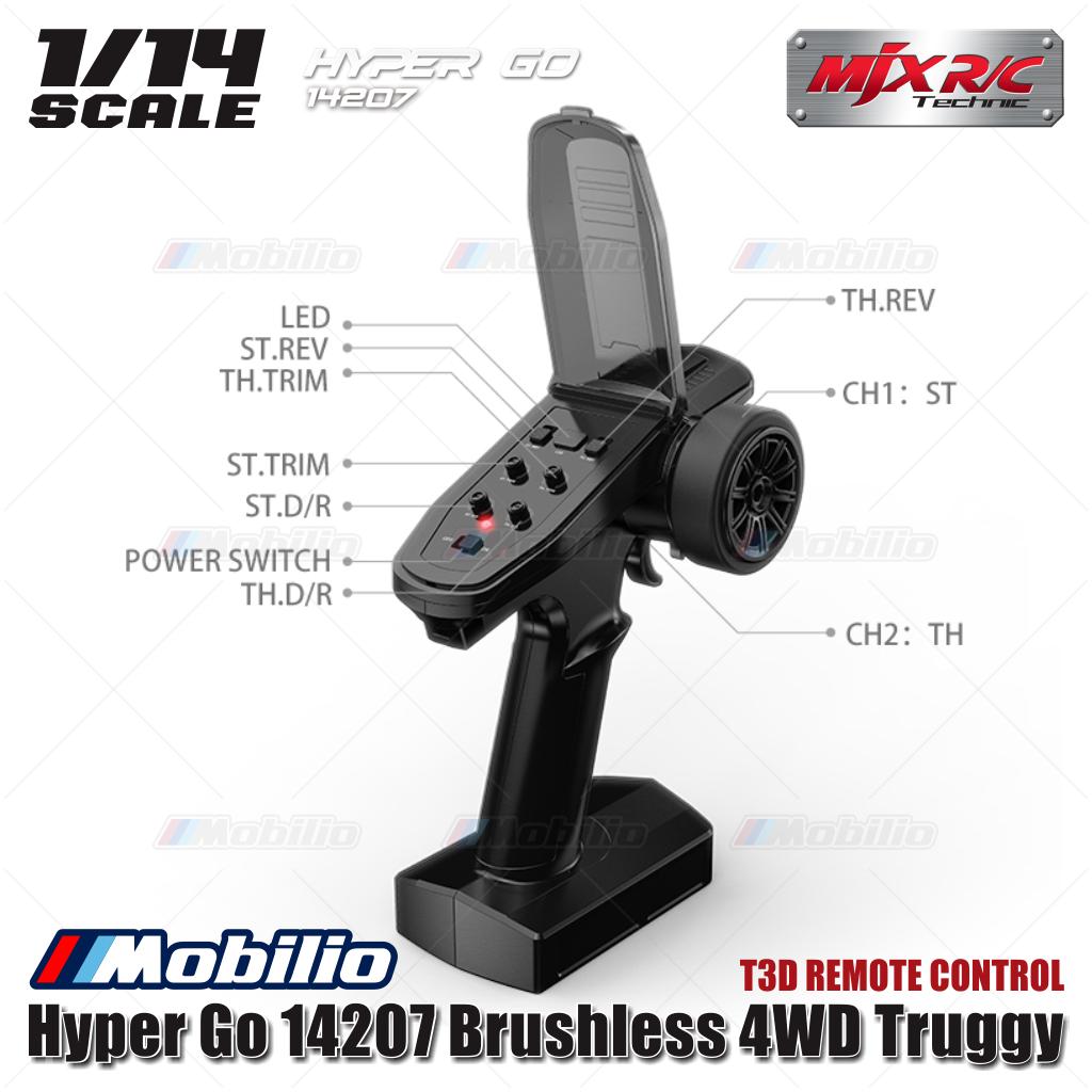 MJX Hyper Go 14207 62KPH Brushless 1:14 Scale Truck with Battery 2S 7.4V 3000mAh LiPo (included)