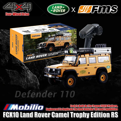 FMS 1:10 Land Rover Camel Trophy Edition RS FCX10 Platform 4x4 RTR 2.4GHz RC Crawler Adventure Remote Control