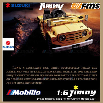 FMS 1/6 JIMNY RS Model Coklat 2.4G Bodi Keras Mobil RC Presisi 4wd Crawler Adventure RTR