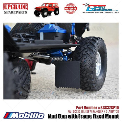 GPM Part #SCX3ZSP10 Mud Flap Decoration Axial SCX10 III Jeep Wrangler - Gladiator