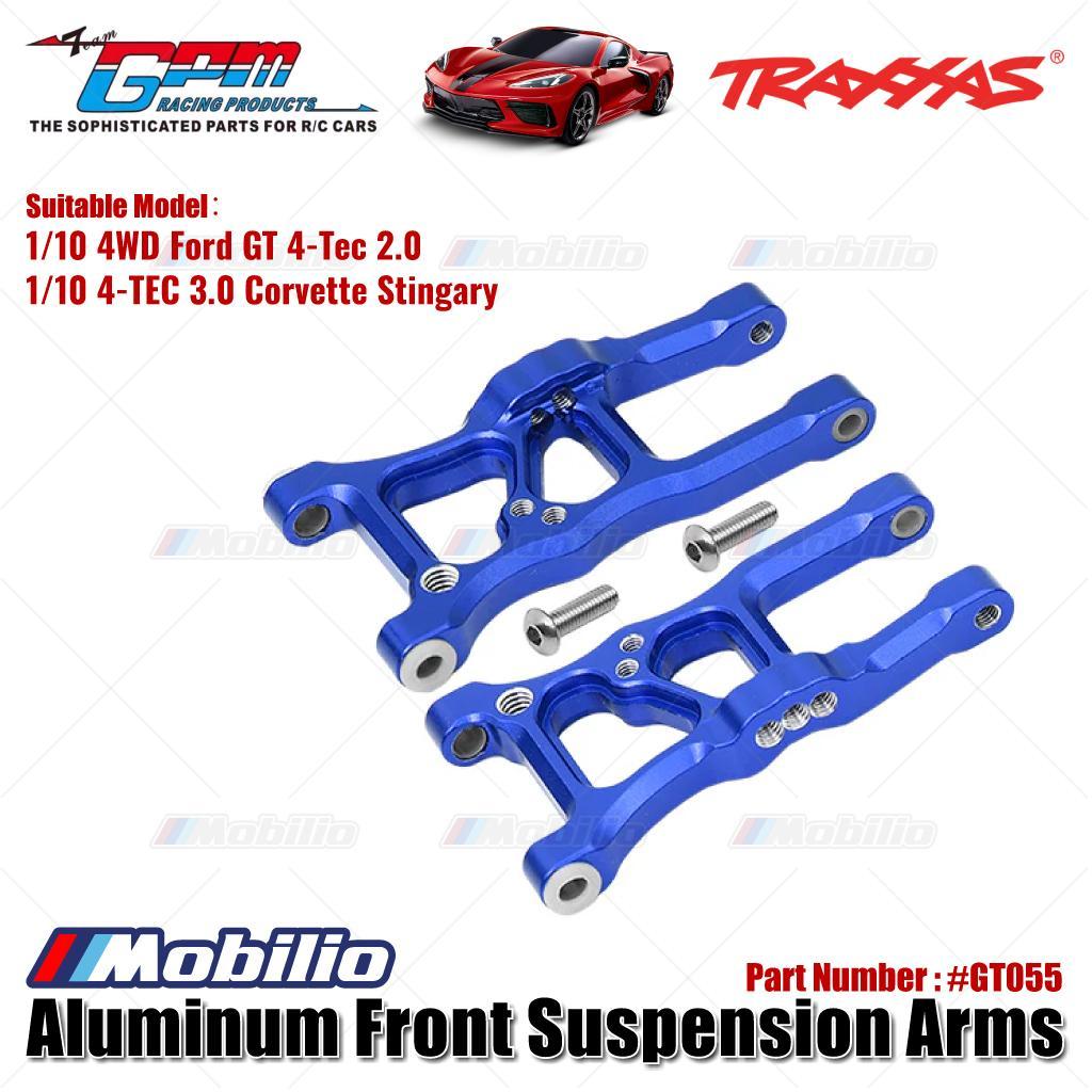 GPM Part #GT055 Aluminum Front Suspension Arms For 1/10 Traxxas Ford GT 4-Tec 2.0 83056-4 / 4-Tec 3.0 93054-4 Upgrade Parts