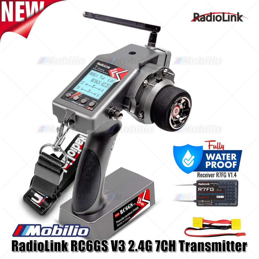 Radiolink RC6GS V3 7 Channels RC Transmitter and Receiver R7FG Fully Waterproof Available for Cars Crawler Truck Boats