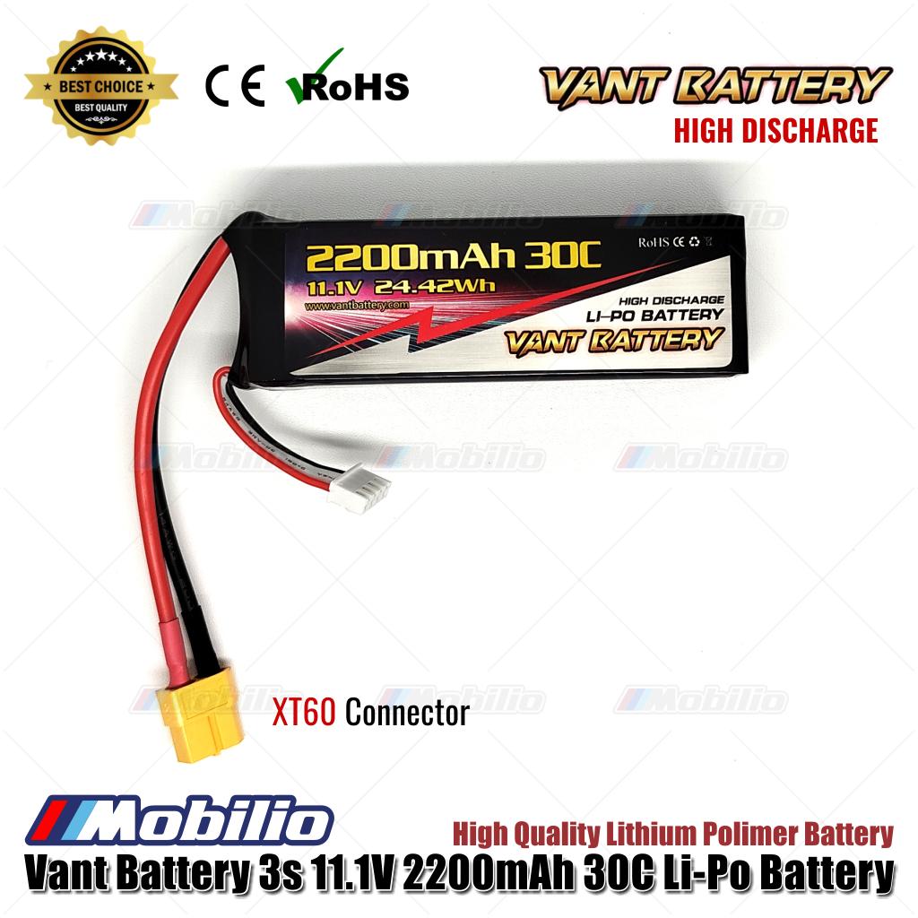 Baterai Vant 3S 11.1V 2200 mAh 30 C Lithium Polymer Soft Case