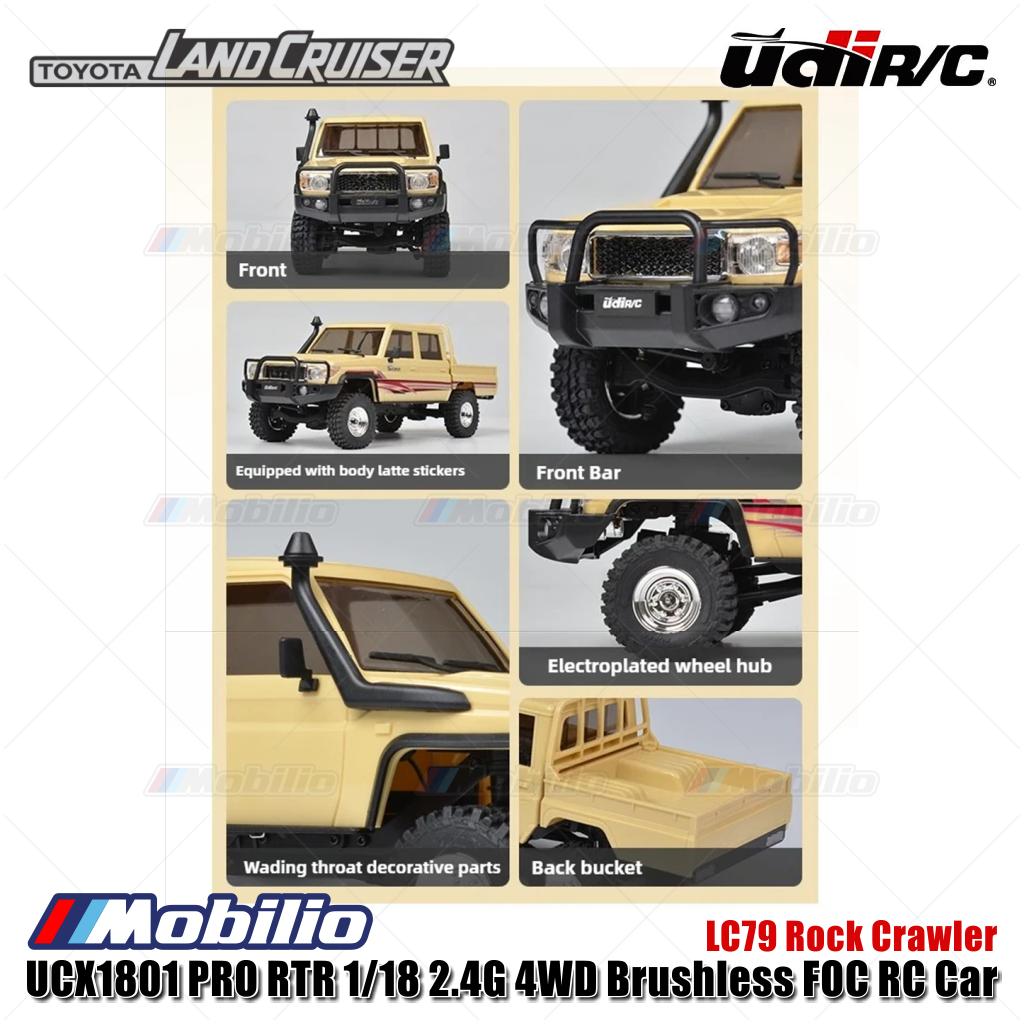 UDIR/C UCX1801 PRO LC79 Rock Crawler RTR 1/18 2.4G 4WD Brushless FOC RC Car