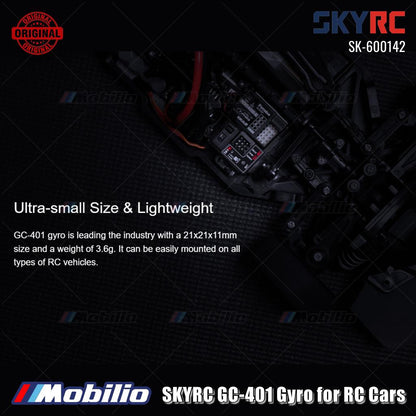 SKYRC #SK-600142 Gyro GC-401 untuk Kemudi Mobil RC di Lintasan Balap Apa Pun