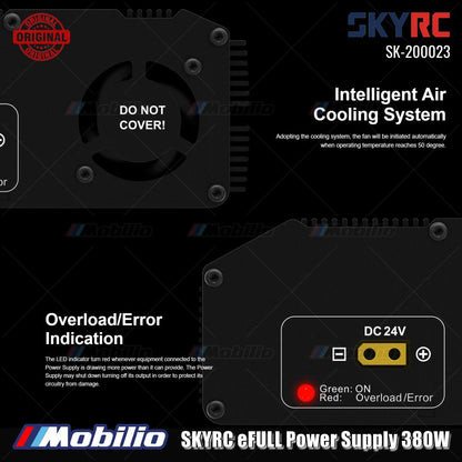 SKYRC #SK-200023 Catu Daya eFULL 380W 100-240V AC ke 24V DC untuk Pengisi Daya RC