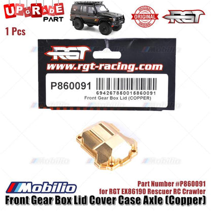 RGT Upgrade Part #P860091 #P860092 Front Rear Gear Box Lid Cover Case Axle Copper for EX86190 Rescuer RC Crawler