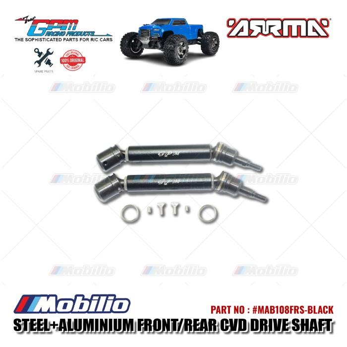 GPM Part #MAB108FRS Steel+Aluminium Front/Rear CVD Drive Shaft RC Upgrade Arrma Big Rock Vorteks Truck